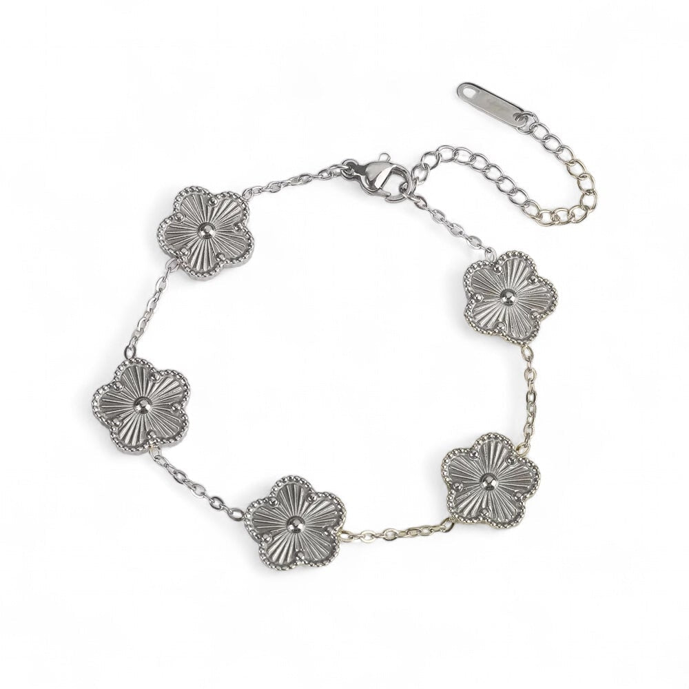 Bracciale fiori argento